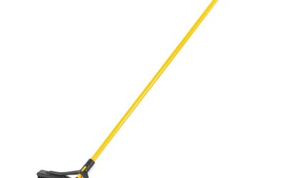 Maximizer Push-To-Center Broom, Poly Bristles, 18 X 58.13, Steel Handle, Yellow/black