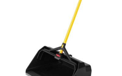 Maximizer Heavy-Duty Stand Up Debris Pan, 20.44w X 29h, Plastic, Yellow/black