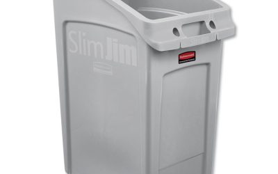 Slim Jim Under-Counter Container, 23 Gal, Polyethylene, Gray