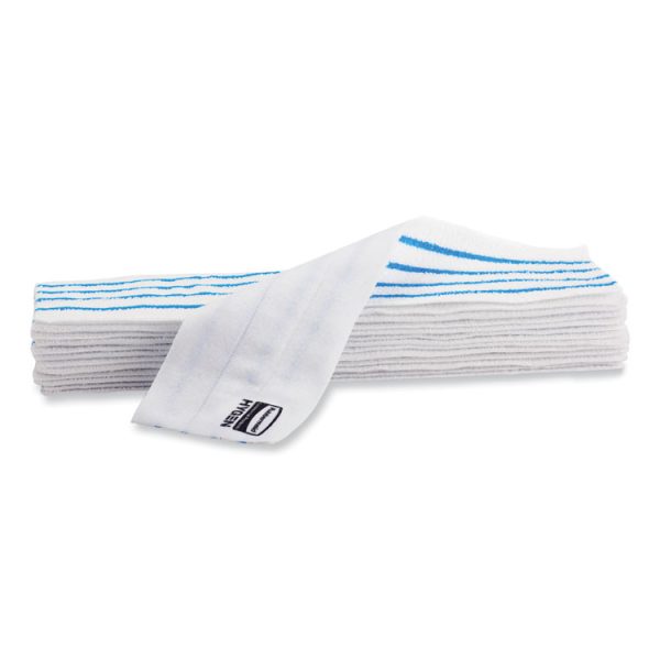 Disposable Microfiber Pad, 4.75 x 19, White/Blue Stripes, 50/Pack, 3 Packs/Carton - Image 5