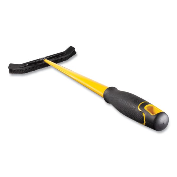 Maximizer Push-to-Center Broom, 24", Polypropylene Bristles, Yellow/Black - Image 2