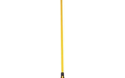 Maximizer Push-to-Center Broom, 24″, Polypropylene Bristles, Yellow/Black