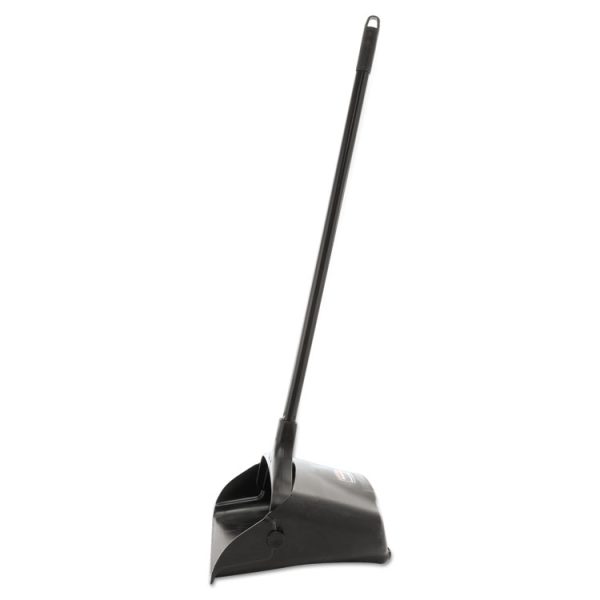 Lobby Pro Upright Dustpan With Wheels, 12.5w X 37h, Polypropylene With Vinyl Coat, Black - Image 2