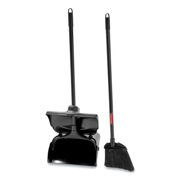 Lobby Pro Upright Dustpan, With Cover, 12.5w X 37h, Plastic Pan/metal Handle, Black - Image 2