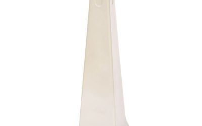 GroundsKeeper Cigarette Waste Collector, Pyramid, 1 gal, 12.25 x 39.75, Beige