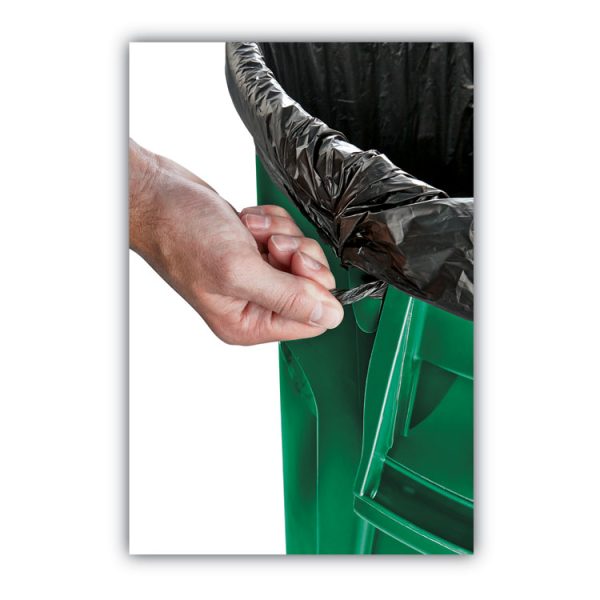 Vented Round Brute Container, 32 gal, Plastic, Dark Green - Image 3