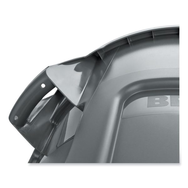 Vented Round Brute Container, 55 gal, Plastic, Gray - Image 5