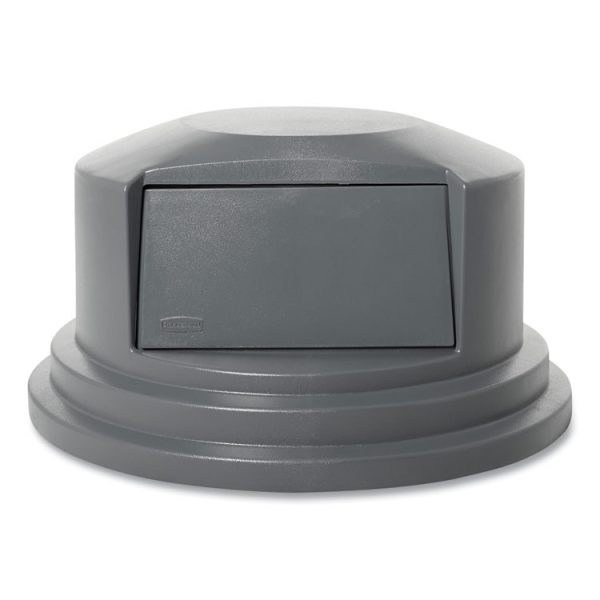 Round Brute Dome Top Lid For 55 Gal Waste Containers, 27.25" Diameter, Gray - Image 4