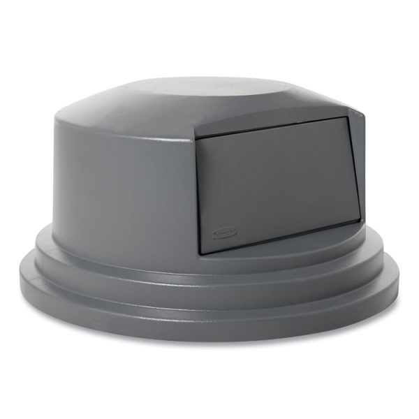 Round Brute Dome Top Lid For 55 Gal Waste Containers, 27.25" Diameter, Gray - Image 2