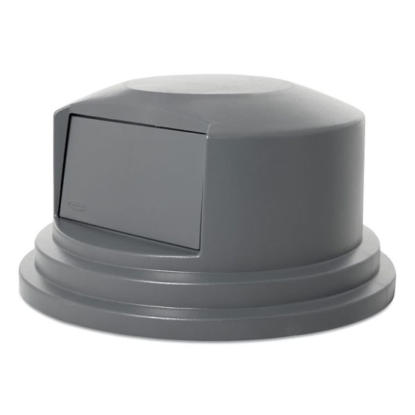 Round Brute Dome Top Lid For 55 Gal Waste Containers, 27.25" Diameter, Gray - Image 3