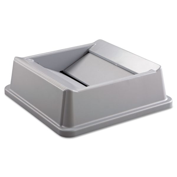 Untouchable Square Swing Top Lid, Plastic, 20.13w X 20.13d X 6.25h, Gray - Image 3