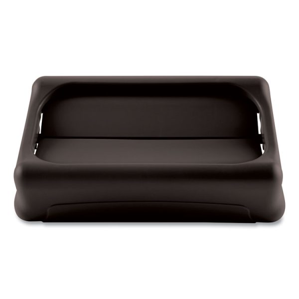 Swing Top Lid for Slim Jim Waste Containers, 11.38w x 20.5d x 5h, Black - Image 3