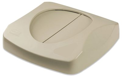 Swing Top Lid For Untouchable Recycling Center, 16″ Square, Beige