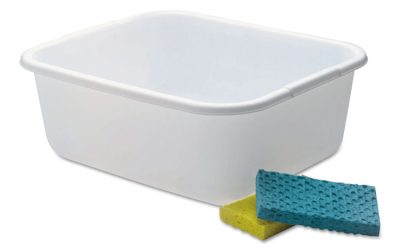 Microban Dishpan, 4.5 Gal, 14.5″ X 12.5″ X 5.7″, White, 6/carton