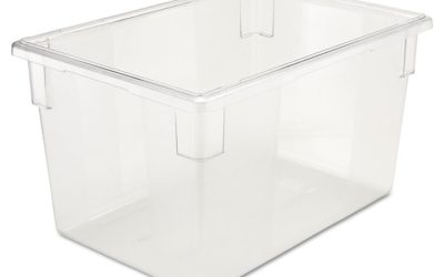 Food/Tote Boxes, 21.5 gal, 26 x 18 x 15, Clear, Plastic