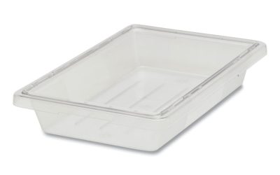 Food/Tote Boxes, 5 gal, 12 x 18 x 9, Clear, Plastic