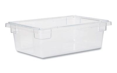 Food/Tote Boxes, 3.5 gal, 18 x 12 x 6, Clear, Plastic