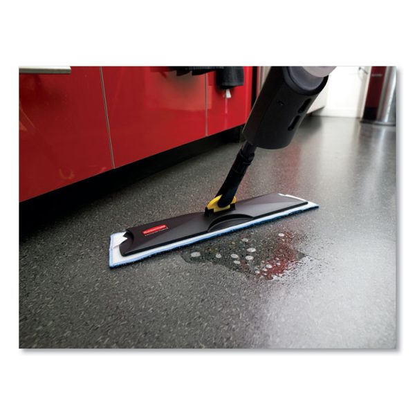 Light Commercial Spray Mop, 18" Wide Blue Head, 52" Steel Handle - Image 4