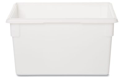 Food/Tote Boxes, 21.5 gal, 26 x 18 x 15, White, Plastic