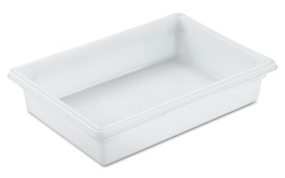 Food/Tote Boxes, 8.5 gal, 26 x 18 x 6, White, Plastic