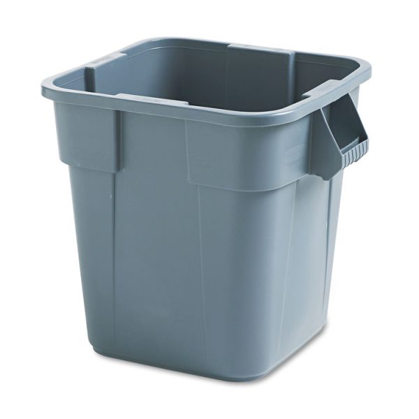 Square Brute Container, 28 gal, Polyethylene, Gray - Image 3