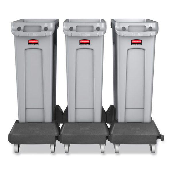 Slim Jim with Venting Channels, 23 gal, Plastic, Gray - Image 4