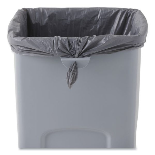 Untouchable Square Waste Receptacle, 23 gal, Plastic, Gray - Image 2