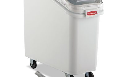 ProSave Mobile Ingredient Bin, 20.57 gal, 13.13 x 29.25 x 28, White, Plastic