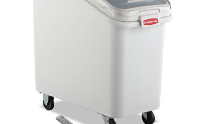 ProSave Mobile Ingredient Bin, 26.18 gal, 15.5 x 29.5 x 28, White, Plastic