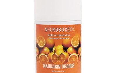 Tc Microburst 9000 Air Freshener Refill, Mandarin Orange, 5.3 Oz Aerosol Spray, 4/carton