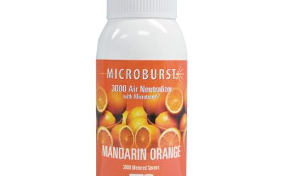 Microburst 3000 Refill, Mandarin Orange, 2 Oz Aerosol Spray, 12/carton