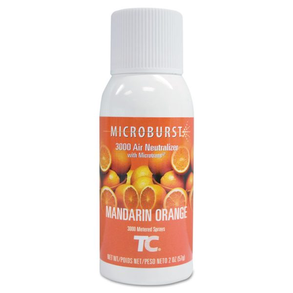 Microburst 3000 Refill, Mandarin Orange, 2 Oz Aerosol Spray, 12/carton