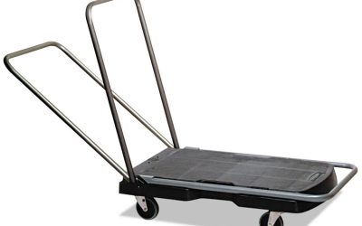 Utility-Duty Home/office Cart, 250 Lb Capacity, 20.5 X 32.5, Platform, Black