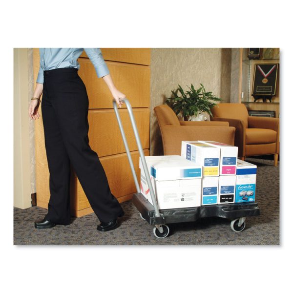 Utility-Duty Home/office Cart, 250 Lb Capacity, 20.5 X 32.5, Platform, Black - Image 4
