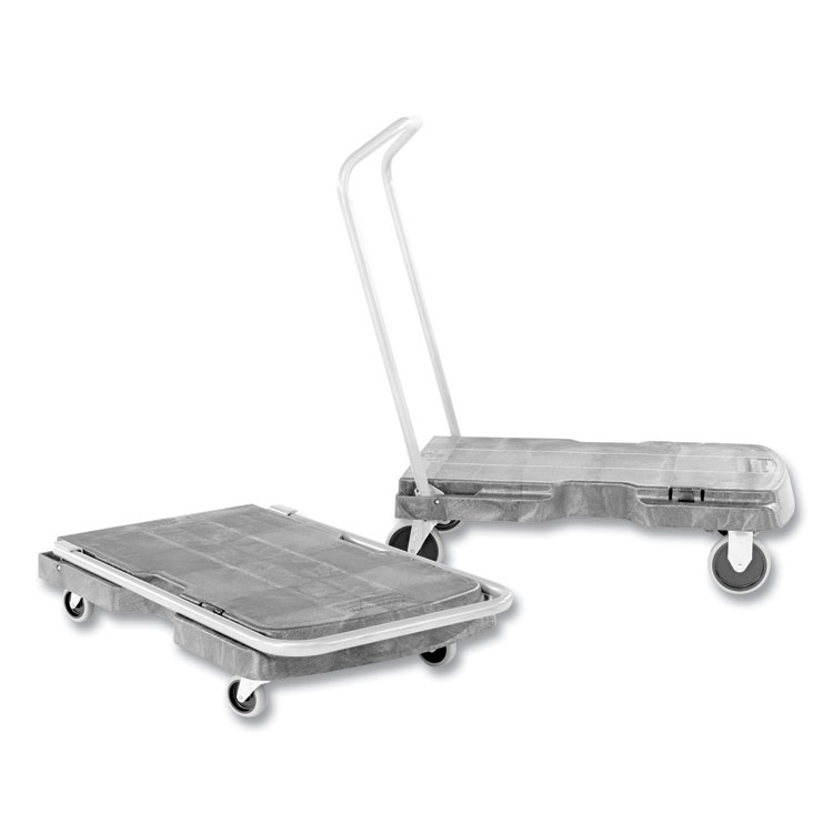 Utility-Duty Home/office Cart, 250 Lb Capacity, 20.5 X 32.5, Platform, Black - Image 3