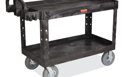Heavy-Duty Platform Truck Cart, 1,200 Lb Capacity, 24 X 48 Platform, Black