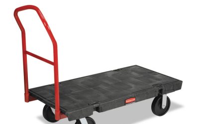 Platform Truck, 2,000 Lb Capacity, 24 X 48 X 7, Black