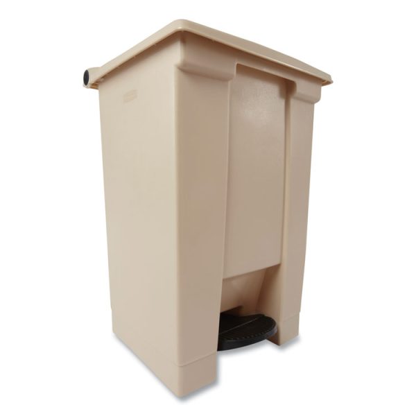 Indoor Utility Step-On Waste Container, 12 gal, Plastic, Beige - Image 5