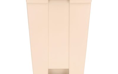 Legacy Step-On Receptacle, 23 gal, Polyethylene, Beige