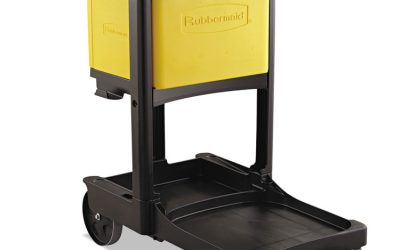 Locking Cabinet, For Rubbermaid Commercial Cleaning Carts, Yellow