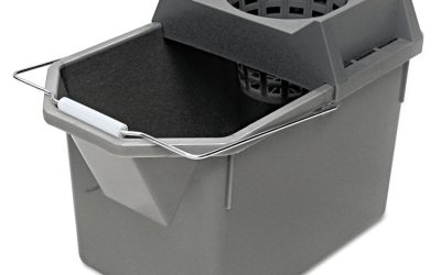 Pail/Strainer Combination, 15 qt, Steel Gray