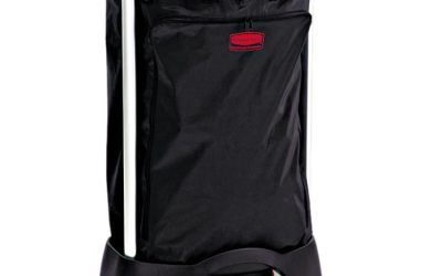 Premium Step-On Linen Hamper Bag, 30 Gal, 13.38w X 19.88d X 29.25h, Nylon, Black