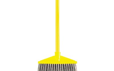 7920014588208, Angled Large Broom, 46.78″ Handle, Gray/yellow