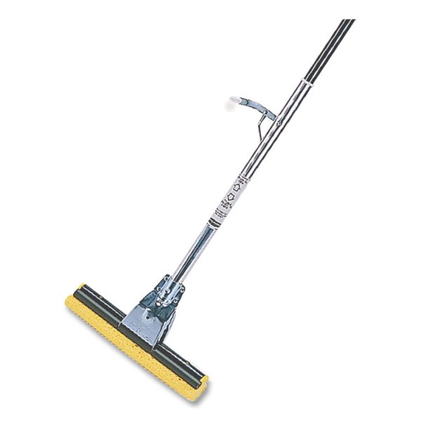 Steel Sponge Mop, 12" Wide Yellow Cellulose Sponge Head, Bronze Steel Handle - Image 3