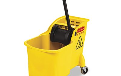 Tandem 31-Quart Bucket/Wringer Combo, Reverse, Yellow