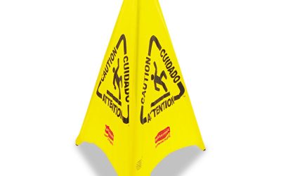Multilingual Pop-Up Wet Floor Safety Cone, 21 X 21 X 30, Yellow