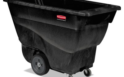 Structural Foam Tilt Truck, 101 gal, 450 lb Capacity, Plastic, Black