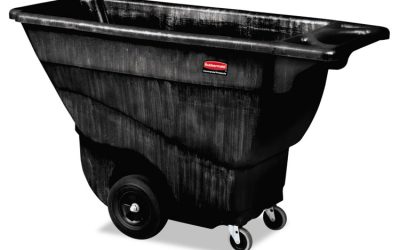 Structural Foam Tilt Truck, 101 gal, 850 lb Capacity, Plastic, Black