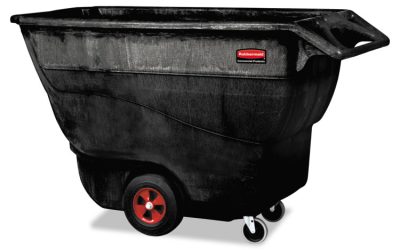 Structural Foam Tilt Truck, 202 gal, 1,250 lb Capacity, Plastic, Black