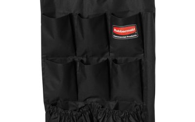 Fabric 9-Pocket Cart Organizer, 19.75 X 1.5 X 28, Black